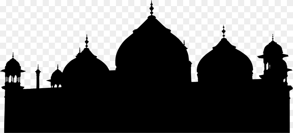 Silhouette Mosque Image, Gray Png