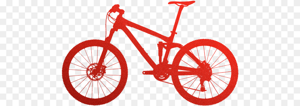 Silhouette Mountain Bike, Bicycle, Transportation, Vehicle, Machine Png Image