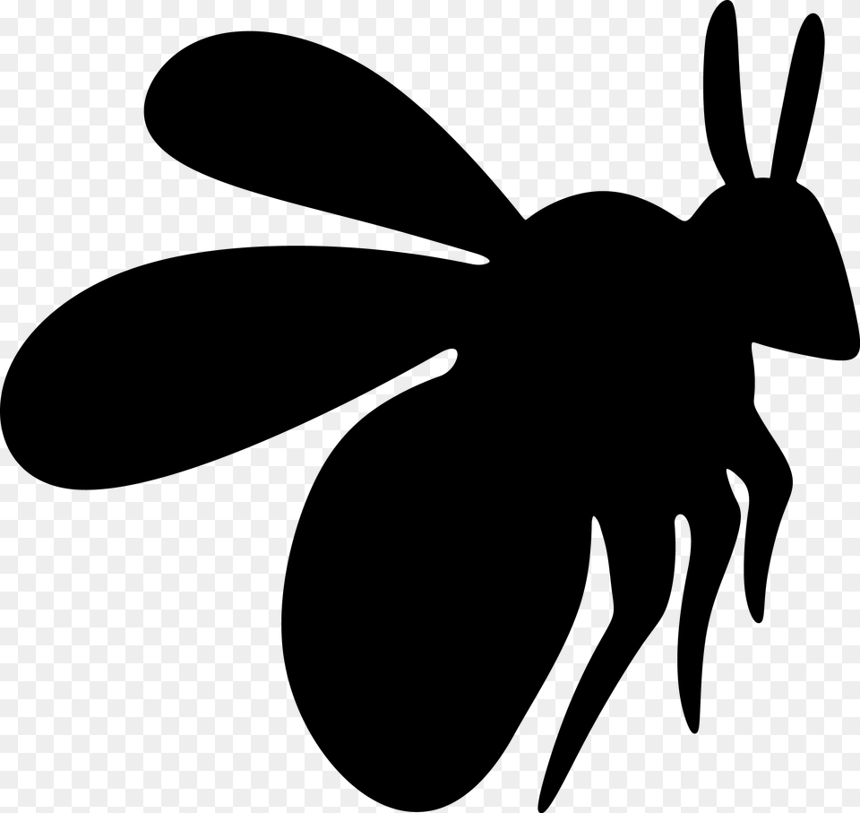 Silhouette Of A Bee, Animal, Stencil, Wasp, Invertebrate Free Transparent Png