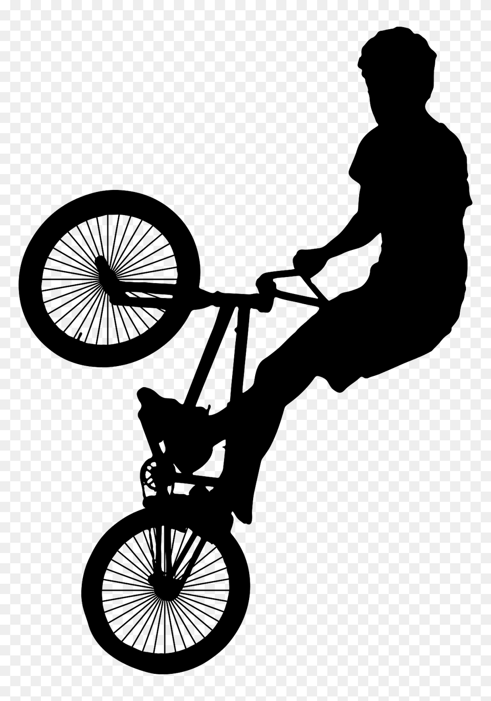 Silhouette Of A Bmx Rider, Adult, Vehicle, Transportation, Person Free Png Download