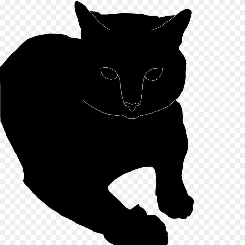 Silhouette Of A Cat, Animal, Mammal, Pet Free Transparent Png