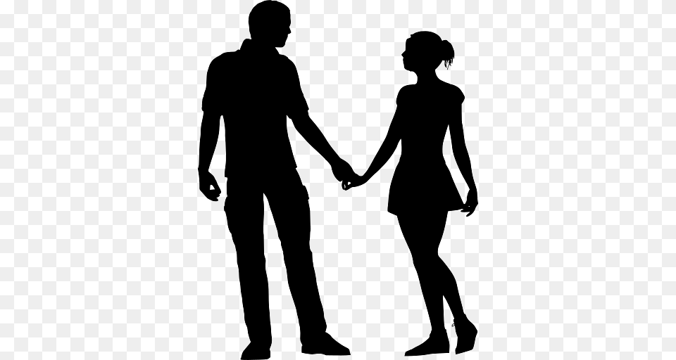Silhouette Of A Couple Holding Hands, Body Part, Person, Hand, Holding Hands Png