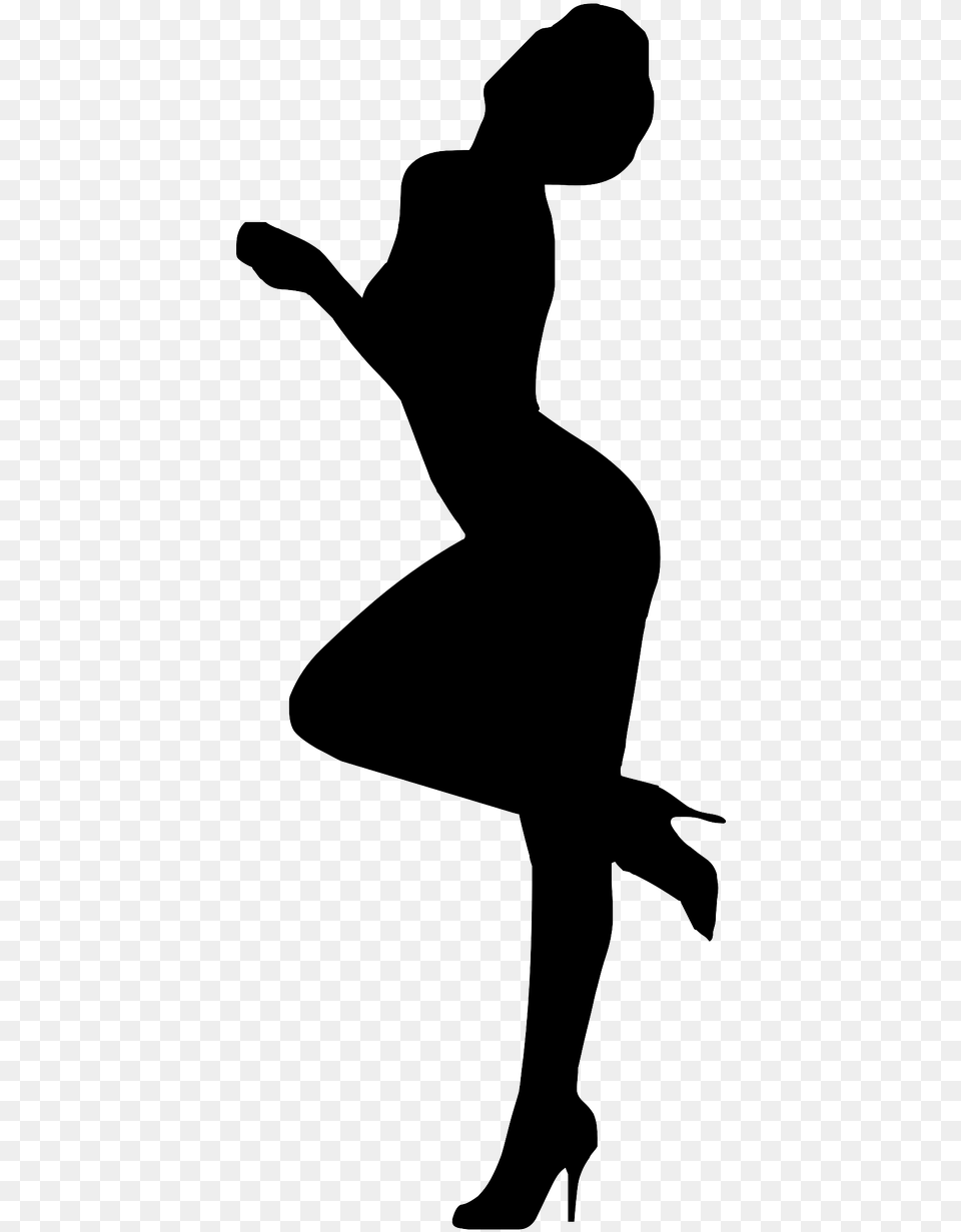 Silhouette Of A Curvy Woman, Dancing, Leisure Activities, Person Png