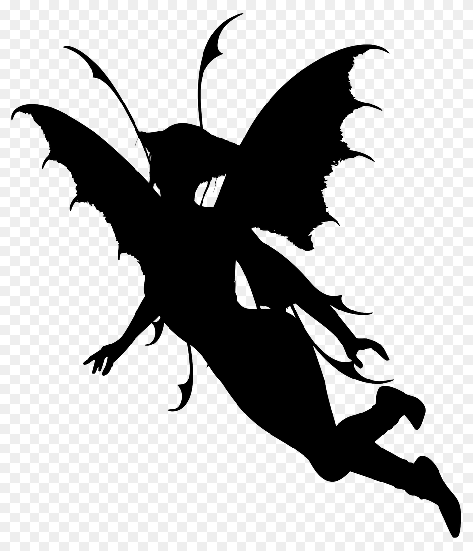 Silhouette Of A Flying Fairy, Person Png