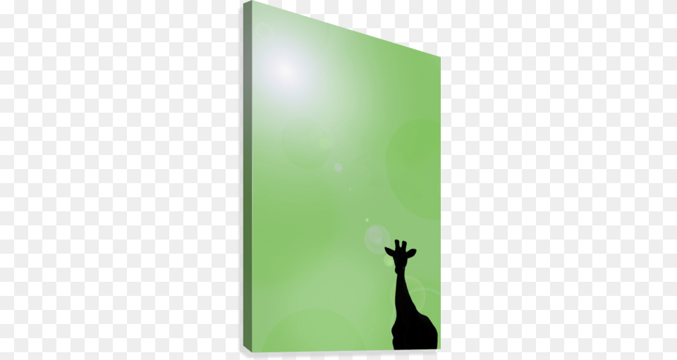 Silhouette Of A Giraffe Canvas Print Silhouette, Animal, Deer, Mammal, Wildlife Free Png Download