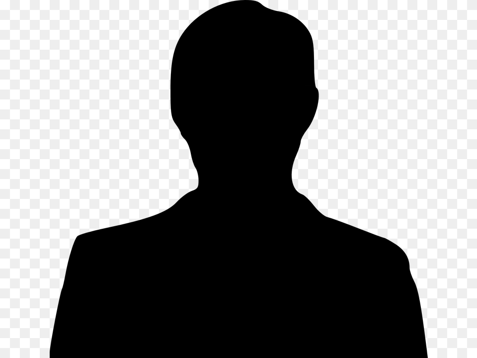 Silhouette Of A Man Male Silhouette Bust Silhouette Silhouette Man, Gray Free Png Download