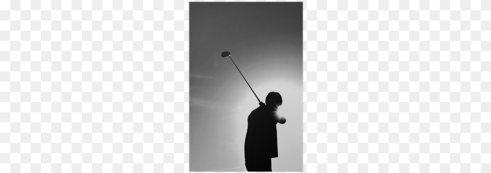 Silhouette Of A Man Swinging A Golf Club Poster Pixers Standing, People, Person, Adult, Male Png