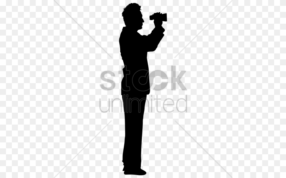 Silhouette Of A Man With Binoculars Vector Chrysler Building Vector Line, Lighting Png Image