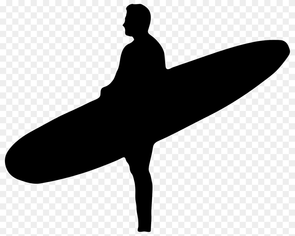 Silhouette Of A Man With Surfboard, Water, Sea Waves, Sea, Outdoors Free Png