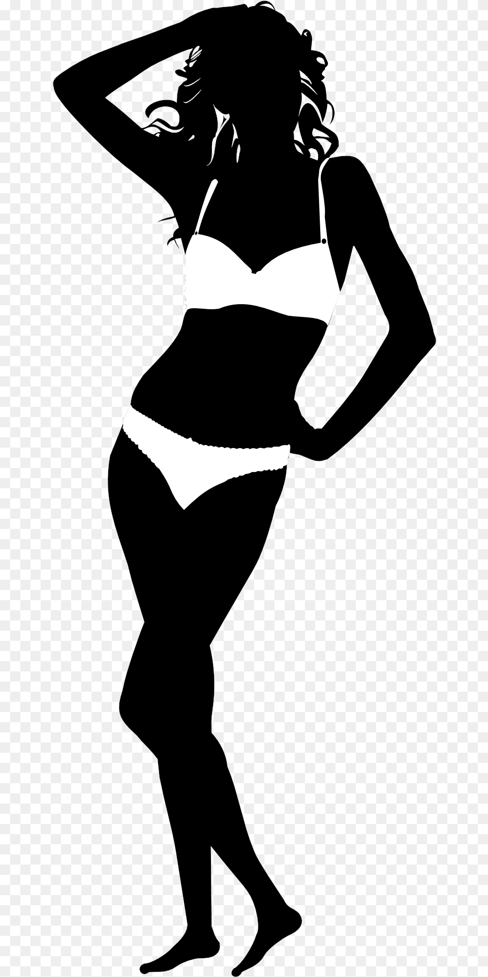 Silhouette Of A Model In Bikini Ascii Art Sexy, Stencil, Adult, Female, Person Free Png Download