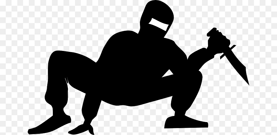 Silhouette Of A Ninja, Person, Adult, Male, Man Png Image