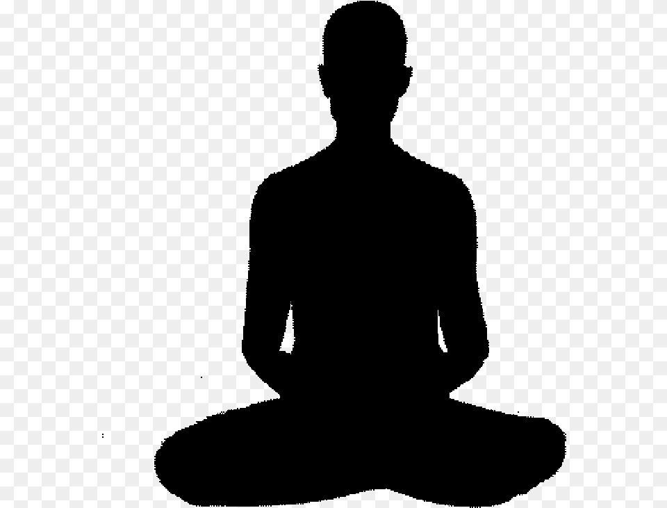 Silhouette Of A Person Meditating, Nature, Night, Outdoors, Astronomy Free Png