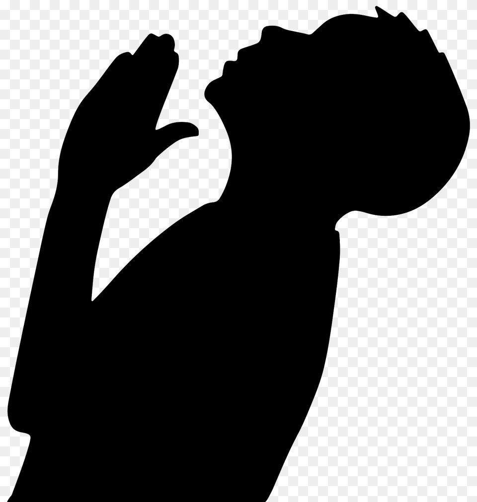 Silhouette Of A Praying Young Man, Adult, Male, Person Free Transparent Png