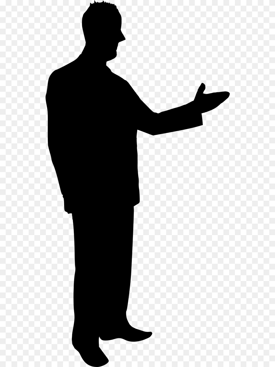Silhouette Of A Preacher, Gray Png Image