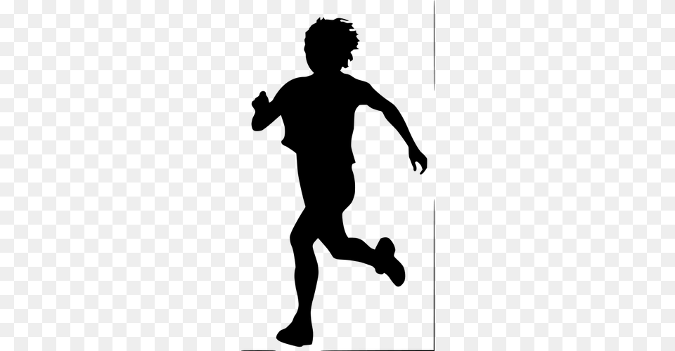 Silhouette Of A Running Man Vector Public Domain Silhouette Person Running, Gray Png Image
