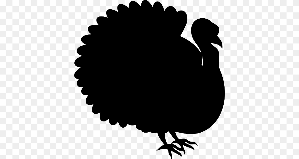 Silhouette Of A Thanksgiving Turkey, Animal, Bird, Clothing, Glove Png