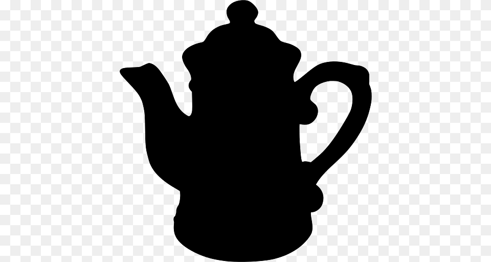 Silhouette Of A Vintage Coffee Pot, Cookware, Pottery, Teapot, Person Png Image