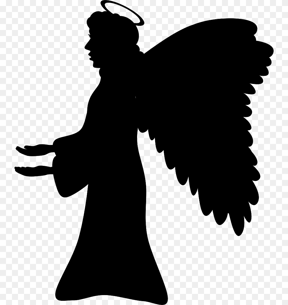 Silhouette Of An Angel, Adult, Male, Man, Person Free Png Download