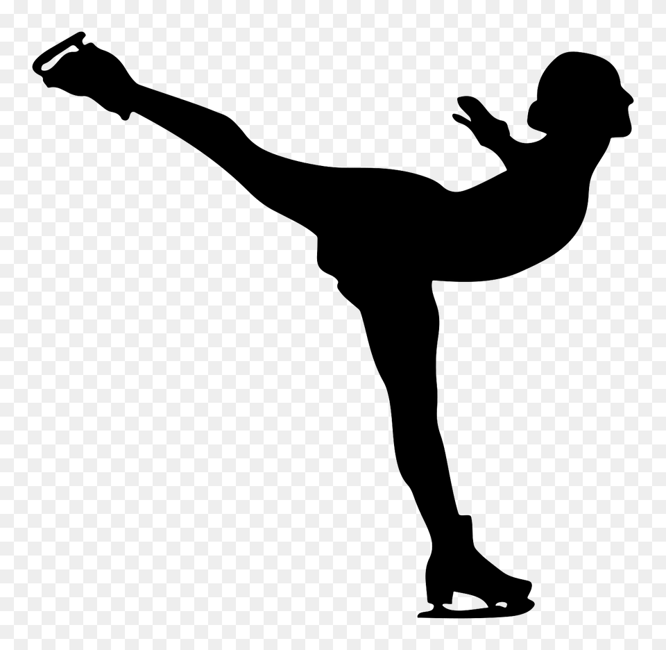 Silhouette Of An Ice Skater, Dancing, Leisure Activities, Person, Adult Free Transparent Png
