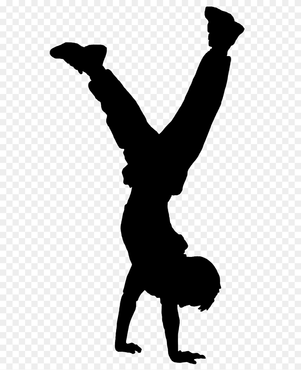 Silhouette Of Boy Doing Handstand Silhouettes Silhouette Free Transparent Png