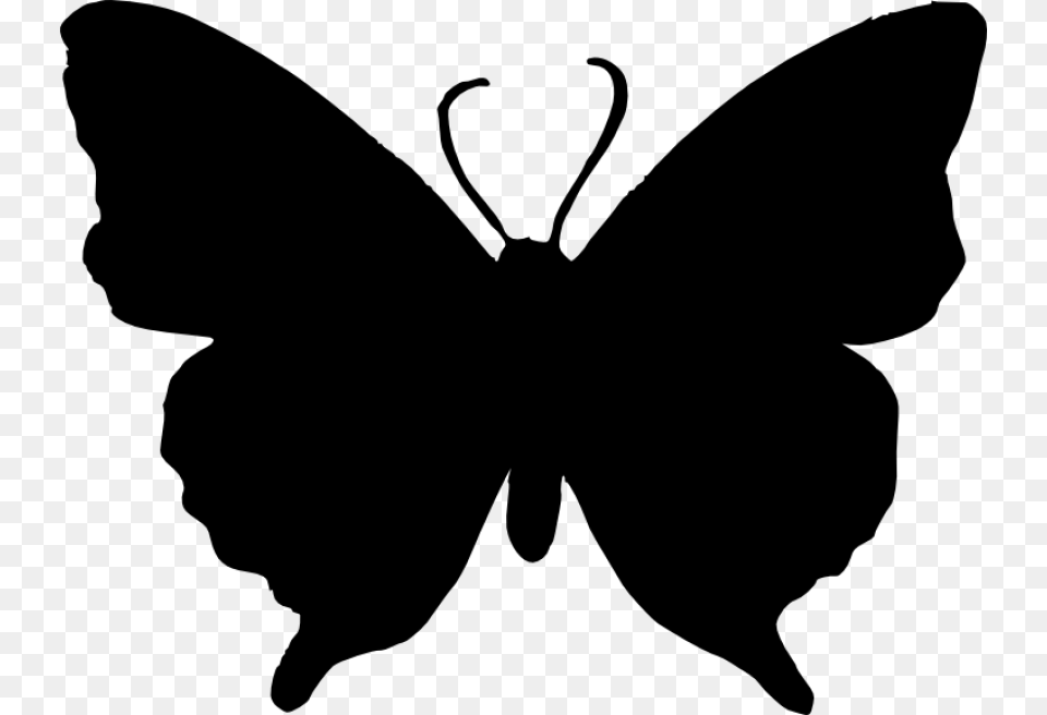 Silhouette Of Butterfly, Stencil, Person Png