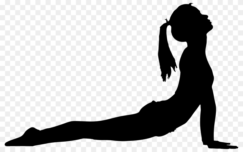 Silhouette Of Cobra Yoga Pose, Person, Fitness, Pilates, Sport Free Png Download