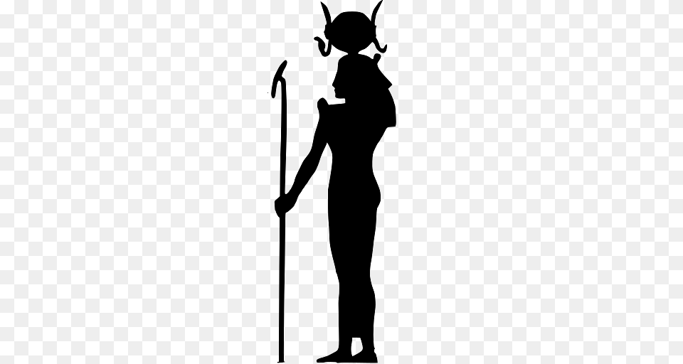 Silhouette Of Egyptian Goddess Hathor, Person, Stencil, Alien Free Transparent Png