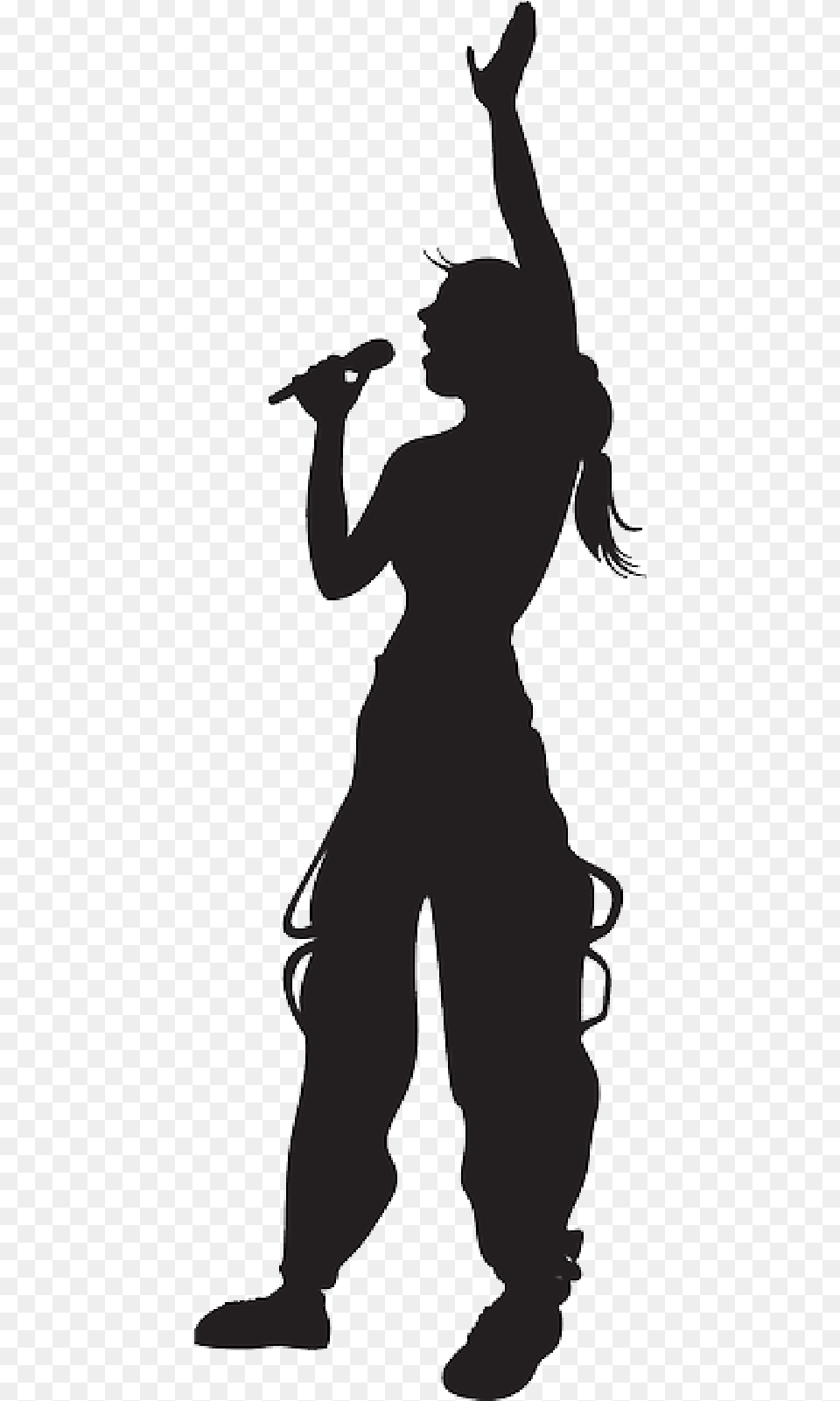 Silhouette Of Girl Singing Download Singing Silhouette, Baby, Judo, Martial Arts, Person Free Transparent Png