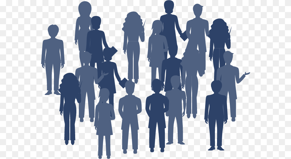 Silhouette Of Group Of People Graphic Silhouette, Person, Adult, Man, Male Free Transparent Png