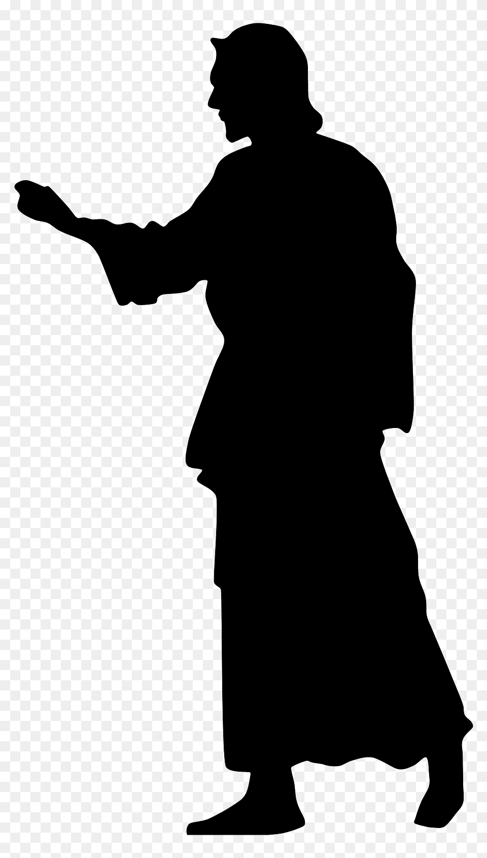 Silhouette Of Jesus, Adult, Male, Man, Person Png Image