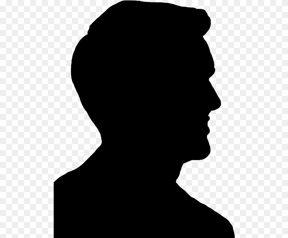 Silhouette Of Man Head, Gray Free Transparent Png