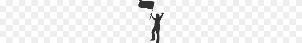 Silhouette Of Man With Flag, People, Person Free Transparent Png