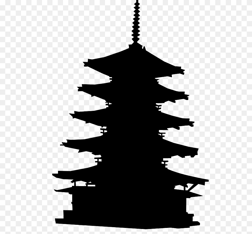 Silhouette Of Pagoda, Architecture, Building, Prayer, Shrine Free Png Download