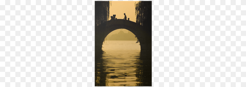 Silhouette Of People Walking On Bridgefamous Xihuchina Vreemdelingen En Priesters Christelijke Missie In, Arch, Outdoors, Water, Canal Png