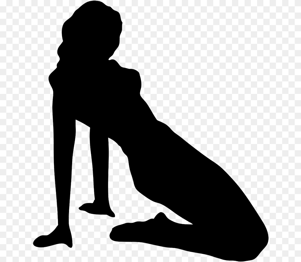 Silhouette Of Pin Up Girl Pin Up Girl Silhouette Kneeling, Person Free Transparent Png