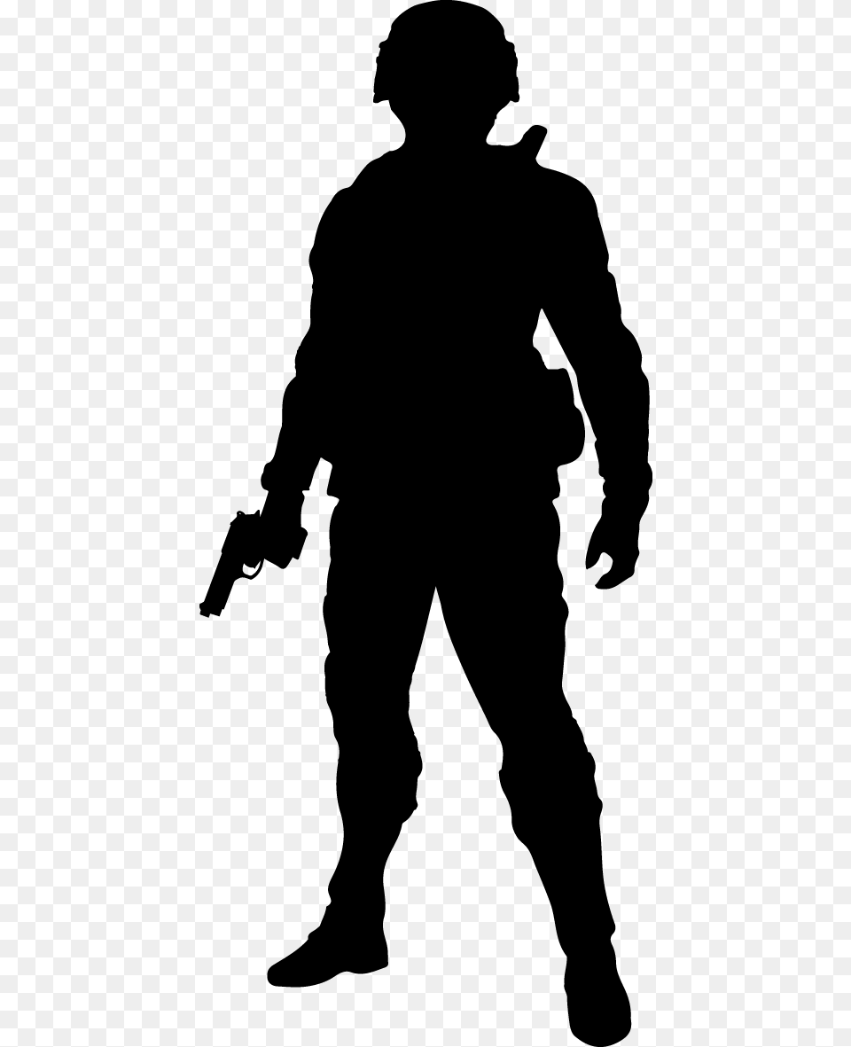 Silhouette Of Soldier By Mieshanovakov Soldier Silhouette, Gray Free Png Download