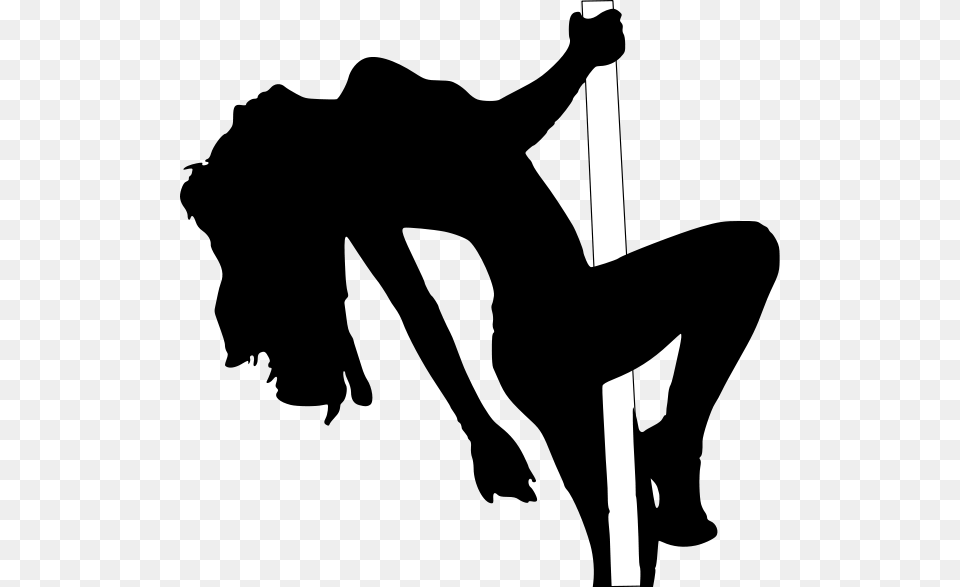 Silhouette Of Stripper On A Pole Clip Arts Pole Dancer Silhouette, Lighting, Cutlery, Fork, Cross Free Png