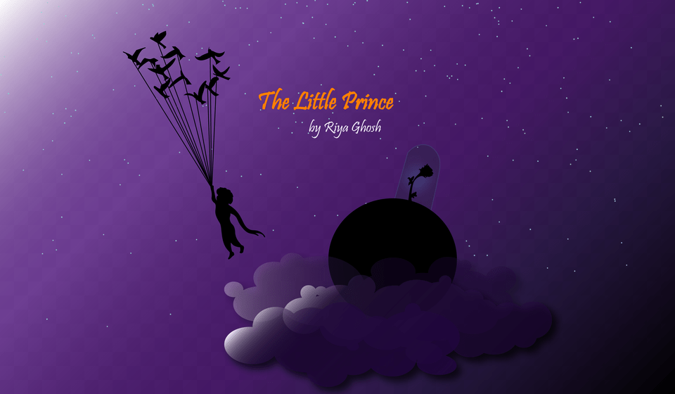 Silhouette Of The Little Prince Illustration, Art, Graphics, Purple, Person Free Png Download