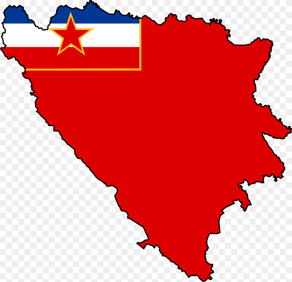 Silhouette Of The Socialist Republic Of Bosnia And Herzegovina Clipart, Chart, Plot, Map, Atlas Free Png Download