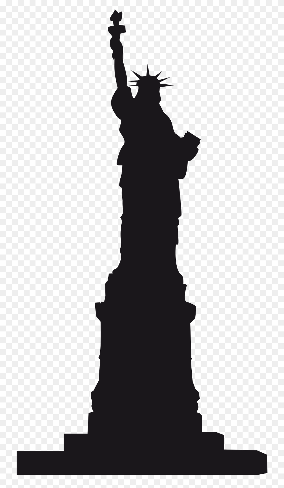 Silhouette Of The Statue Of Liberty In New York, Art, Adult, Bride, Female Free Png