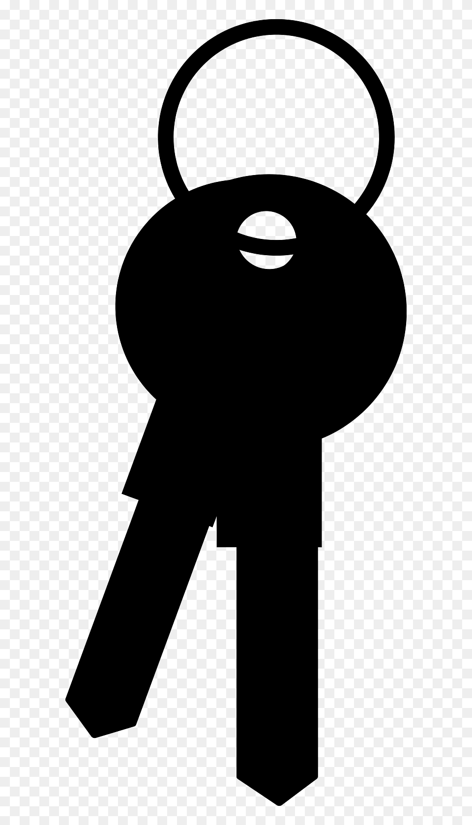Silhouette Of Two Keys, Key, Person Free Png