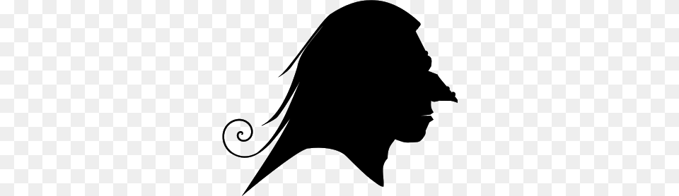 Silhouette Of Witch With Ugly Nose, Head, Person, Adult, Female Free Png
