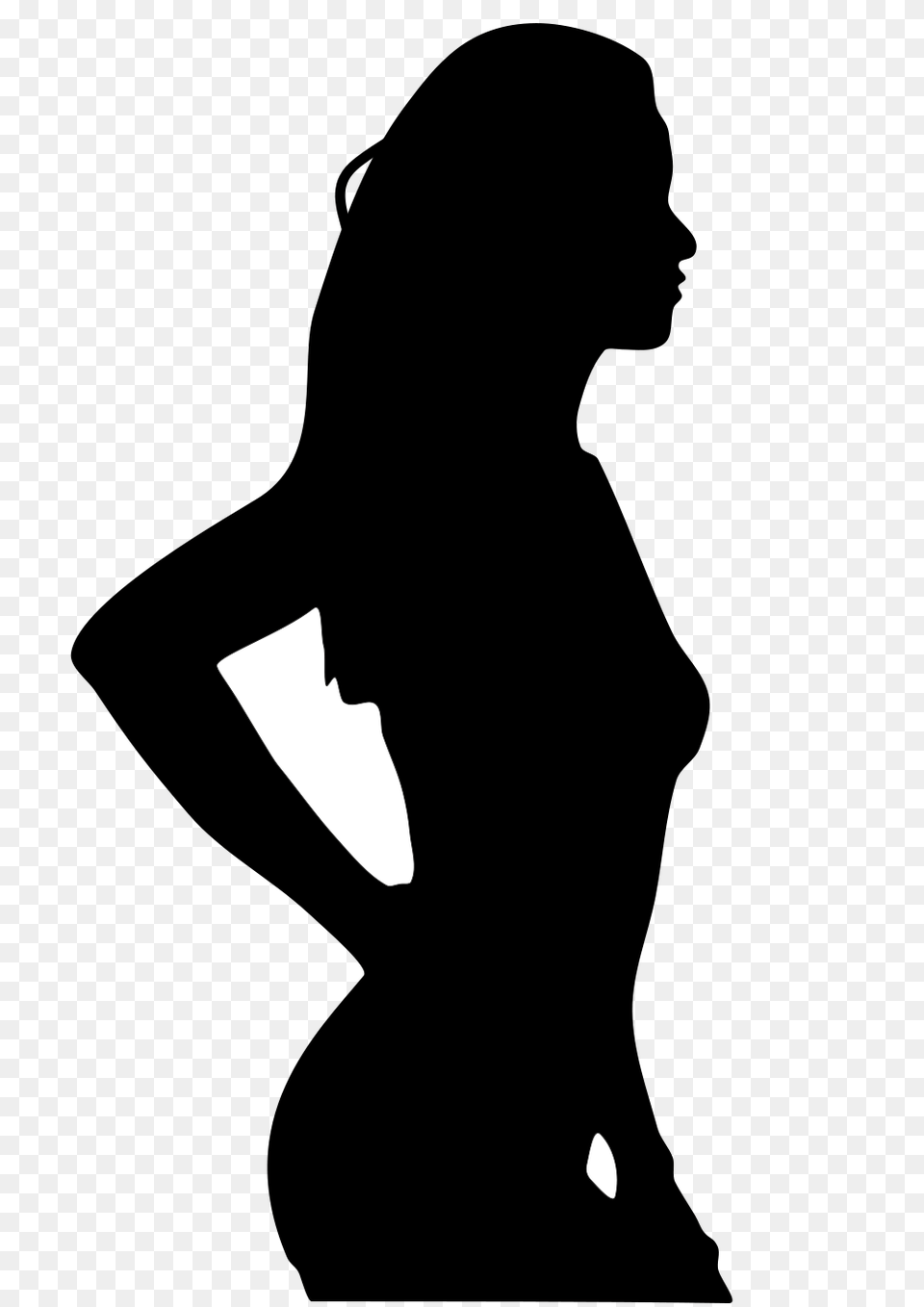 Silhouette Of Woman In Bikini, Astronomy, Moon, Nature, Night Png Image