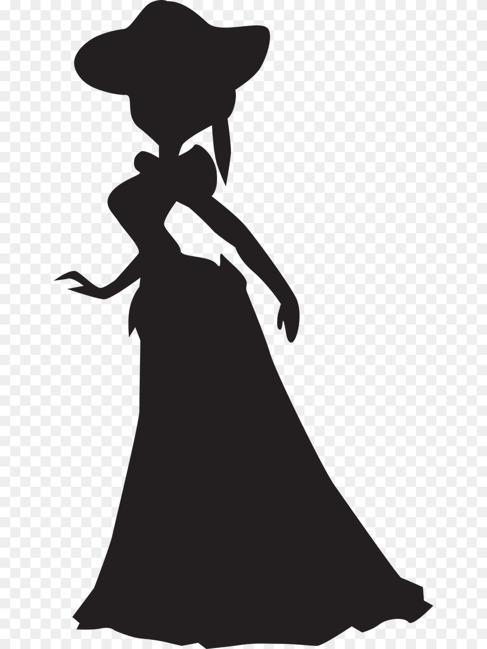 Silhouette Of Womanladylady In A Ballroom Dresssilhouette Dama, Formal Wear, Clothing, Dress, Fashion Free Png Download