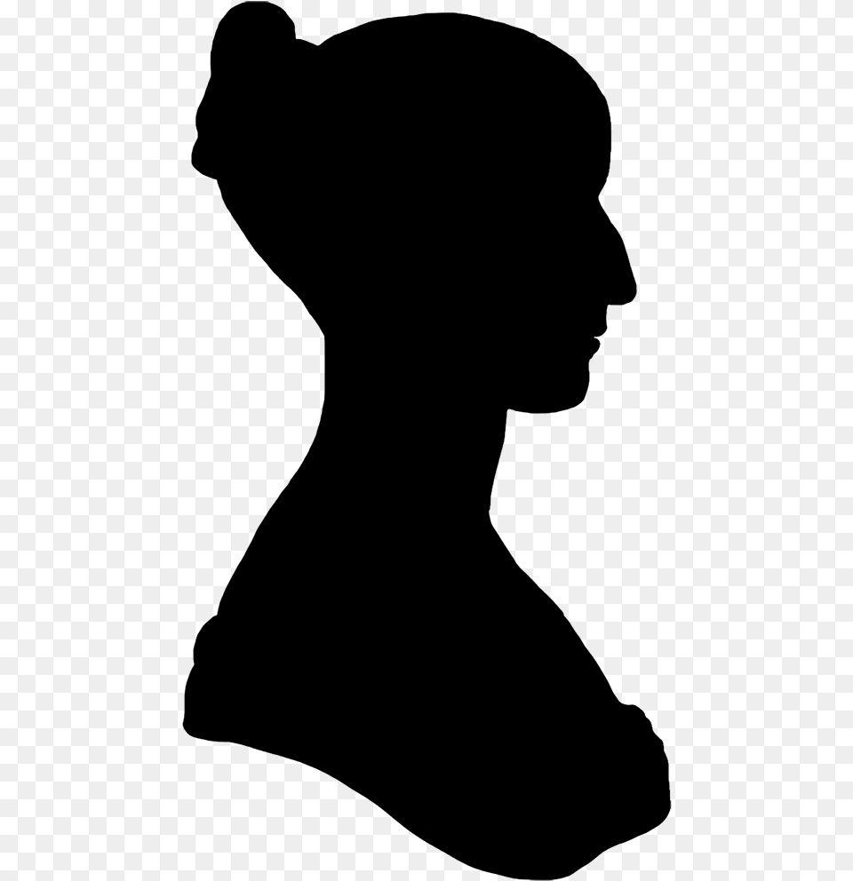 Silhouette Of Womans Face At Getdrawings Silhouette Face Victorian, Gray Free Png