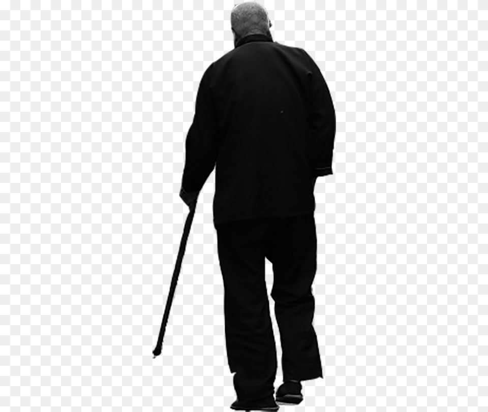 Silhouette Old Age Lonely Old Man Silhouette, Person, Walking, Adult, Male Free Png