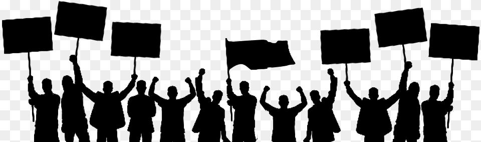 Silhouette People Holding Banners By Khaleeqxaman Ber Die Pflicht Zum Ungehorsam Gegen Den Staat Civil, Person, Text, Art, Head Free Png