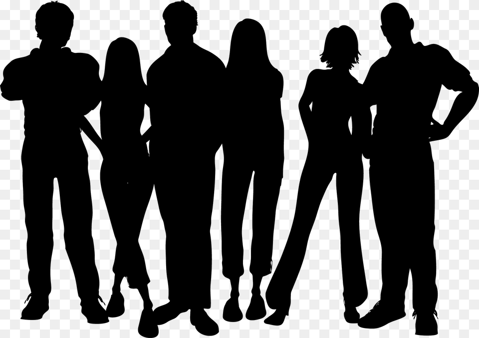 Silhouette People Silhouette Transparent People, Gray Png Image