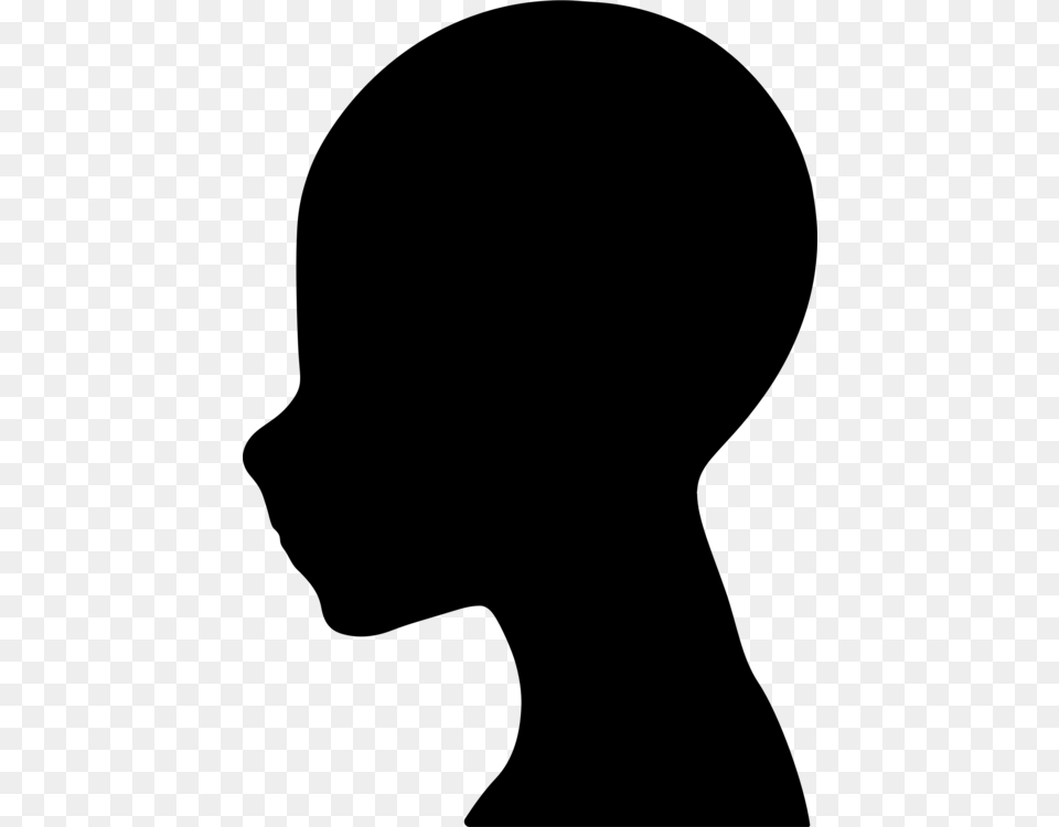 Silhouette Person Child Human Nose Person Side Profile Silhouette, Gray Free Png