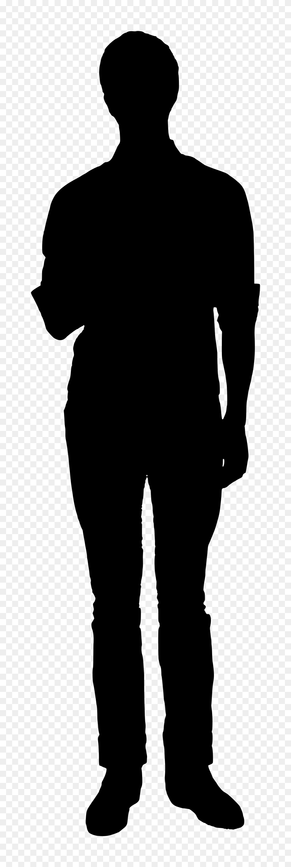 Silhouette Person Image, Gray Png